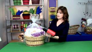 How to Shrink Wrap a Gift Basket [upl. by Akemor]