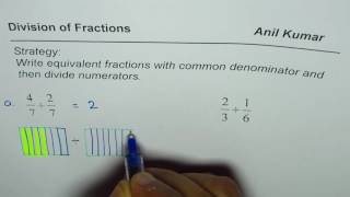 Divide Fraction Using Common Denominator and Area Model Strategy [upl. by Hsara]