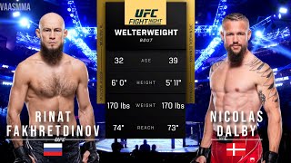 RINAT FAKHRETDINOV VS NICOLAS DALBY FULL FIGHT UFC SAUDI ARABIA [upl. by Nirad]