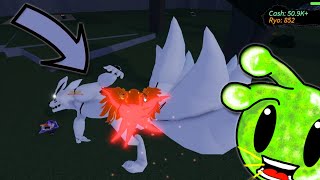 WHITE 9TAILED FOX  Roblox Adventures with GUMMI  Ninja Tycoon [upl. by Einahteb]