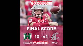 Kickin’ Some A On The Palouse GO COUGS WSU Cougs Slaughter Hawaii With Score Of 4210 [upl. by Fe]