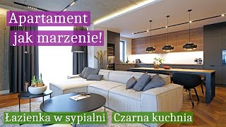 Apartament jak MARZENIE 🏆 Czarna kuchnia  Łazienka na widoku [upl. by Icats]