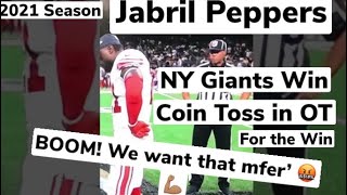 Jabrill Peppers Wins Coin Toss in OT Boom [upl. by Lyret]