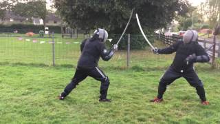 Basket hilt Sabre vs Schiavona Sabre Fencing  Michael vs Nick [upl. by Allac]