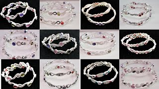 Daily wear Silver bangles designs with price 2023  Silver bangles designs [upl. by Mitzl]