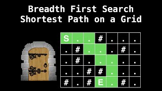 Breadth First Search grid shortest path  Graph Theory [upl. by Gusba831]