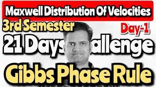 Gibbs Phase RuleMaxwell Distribution Of Molecular Velocities bedkdian bsc3rdsemester chemistry [upl. by Nathan]