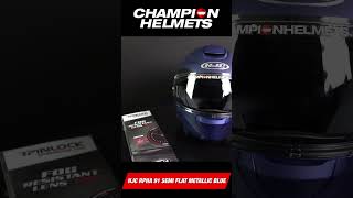 HJC Rpha 91 Semi flat metallic blue  Available at ChampionHelmetscom motorcyclegear shorts [upl. by Garlan]