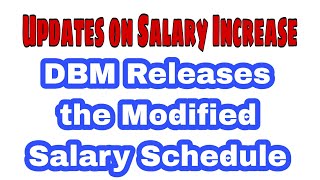 MODIFIED SALARY SCHEDULE OF SALARY STANDARDIZATION LAW V [upl. by Oiralednac]