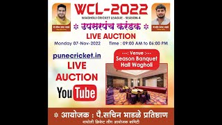 Wagholi Cricket League 2022  Upsarpanch Karandak  Live Auction [upl. by Llekim]