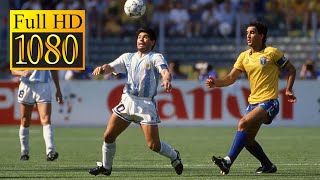 Brazil  Argentina World Cup 1990  Highlights  FHD 60 fps [upl. by Wrench]