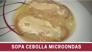 🍲 Como hacer SOPA de CEBOLLA en el MICROONDAS 10 [upl. by Ensoll]