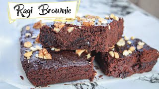 Best Fudgy Chocolate Brownie  Eggless Ragi Brownie Recipe  Gluten Free Refined Sugar Free [upl. by Nnagrom329]