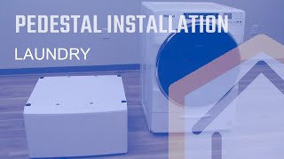 Pedestal Installation on Front Load Washer [upl. by Edlihtam]