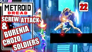 Metroid Dread  Screw Attack amp Robot Chozo Soldiers in Burenia  Gameplay Walkthrough Part 22 [upl. by Stig]