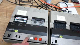 Sony cassette duplicator ccp110MOV [upl. by Ihcalam307]