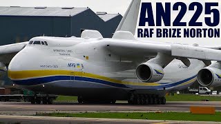 Incredible Worlds Biggest Plane Antonov 225 Powerful Takeoff  RAF Brize Norton UK With ATC [upl. by Carissa]