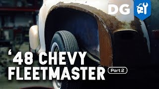 RUST REMOVAL 48 Chevy Fleetmaster Part 2 [upl. by Westlund292]