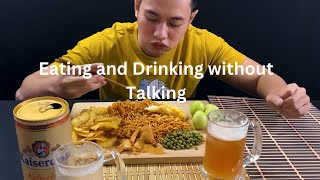 Spicy Noodle amp German Kaiserdom Beer Drinking ASMR [upl. by Aneleiram915]