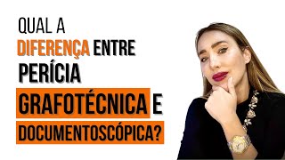 Qual a diferença entre perícia grafo e documentoscopia [upl. by Tterej]