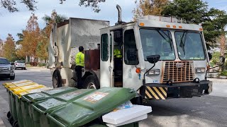 Old Sarasota Lodal Evo Garbage Truck Tipping Recycle Carts [upl. by Yahska]