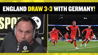 Jason Cundy amp Carlton Palmer react as England comeback to draw 33 with Germany 👀🔥 [upl. by Ahsenac]