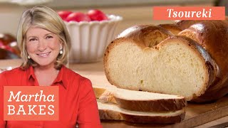 Martha Stewart’s Tsoureki Traditional Greek Easter Bread  Martha Bakes Recipes  Martha Stewart [upl. by Anibor845]