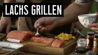 Fisch richtig grillen 🐟 Lachs mit Zedernholz auf dem Grill zubereiten🔥 Wajos BBQ Grilltipps [upl. by Fregger359]