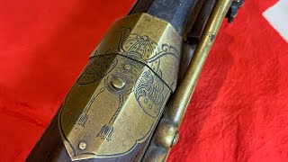 Japanese Tanegashima Matchlock Musket Antique Arquebus SakaiLeaves Ashigaru [upl. by Astto]