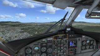 FSX DHC 6 Twin Otter landing ILS Approach Eleftherios Ven Greece HD [upl. by Rourke]