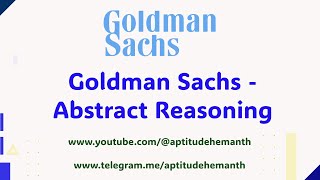 Goldman Sachs  Abstract Reasoning  Previous Qs [upl. by Mill]