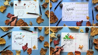 4 ideas for Bullet Journal CALENDAR [upl. by Kamaria]