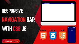 Responsive Navigation Bar with Html Css and easy javaScript [upl. by Gellman138]