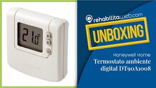 Termostato ambiente digital DT90A1008 Honeywell Home [upl. by Euqinmod989]