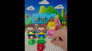 When Lego Mario and Lego Peach exchange their power suit 2550 shorts funny trending toys [upl. by Yennek681]