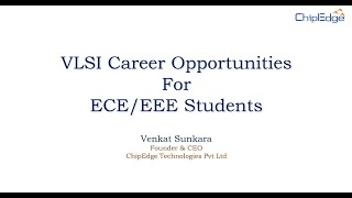 VLSI Career Opportunities for ECE EEE Students  Freshers December 19th 2022 [upl. by Ised]