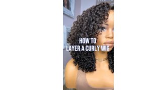 How to Layer a Curly Wig [upl. by Goldin]