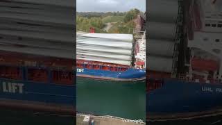 Ship Transporting Wind Turbine Blades [upl. by Bibi]