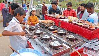 Tasty Egg Chitoi Pitha with 16 Unique Vorta  Bangladeshi Street Food [upl. by Nesnej]