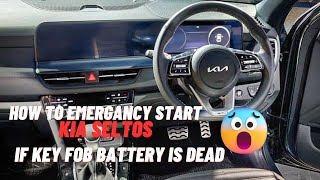 How to emergency start Kia Seltos 😢 If Remote key battery is dead 🤨 automobile information [upl. by Fein]