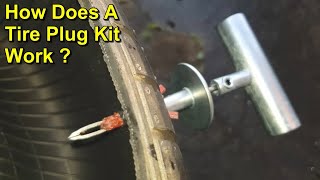 Tire Plug Puncture Repair Kit  How Does it Work [upl. by Sidnal]