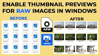 How to enable thumbnail view for RAW  ARW images in Windows 11 [upl. by Whiffen]