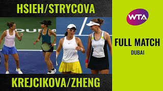 HsiehStrycova vs KrejcikovaZheng  Full Match  2020 Dubai Doubles Final [upl. by Jumbala]