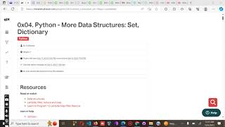 0x04 Python  More Data Structures Set Dictionary ・❥・200 QUIZ COMPLETE ・❥・ [upl. by Murrell]