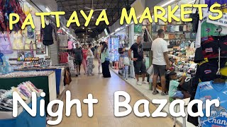 A walk through Pattayas Night Bazaar night market [upl. by Elleirda]