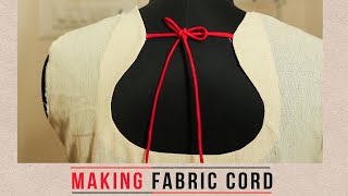 Class 13  How to make a Dori or fabric cord  pot neck  easy and neat method [upl. by Myrtie579]