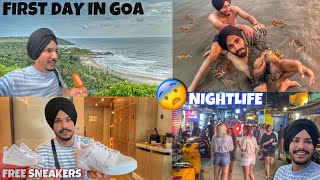 First Day in Goa 😱 Goa De BEACH amp NIGHTLIFE  North Goa Vagator [upl. by Miran909]