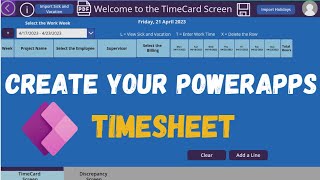 How to Create a PowerApps Timesheet [upl. by Jandy724]