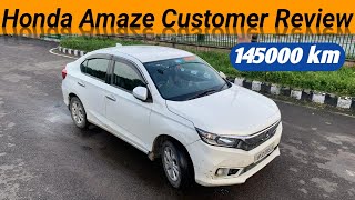 Honda Amaze Customer Review 145000 km [upl. by Joacimah]