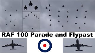 RAF 100 Parade and Flypast Highlights  2018 [upl. by Marylynne]